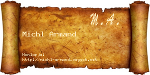 Michl Armand névjegykártya